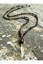 6 mm Tiger's Eye & Hematite Stone 70-80 cm "Long Men's Necklace" - 2