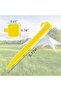 10-Piece Heavy Duty Plastic Tent Stakes, Yellow Camping Pegs for Canopy Tarps - 6