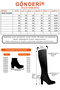 Women's Black Zippered Thick Heeled Genuine Leather Boots - 7