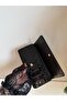Women's Croco Textured Shiny Large Size Wallet - 2