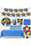 Sonic Themed 94 Piece Birthday Set for 16 People, Plate, Cup, Balloon, Streamer