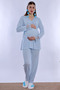 Effortt Maternity Maternity Pajama Set with Blue Dressing Gown - 5