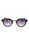 Women's Black Frame Gradient Black Glass Avant-Garde Oval Sunglasses Uv400 - 2