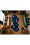 Sdt Goldfish Patterned Wavy Form Blue Modern Woven Base Decorative Carpet Sdt883 - 3
