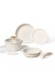 10-Piece Nonstick Cookware Set with Detachable Handle, PFOA-Free Healthy Cooking Set - White