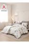 4-Pcs Printed Duvet Cover Set Queen Size 200x230cm, Brushed Microfiber Fabric (Without Filler) - 2
