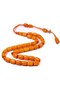 Delightful Knitted Tassel Antique Crimped Amber Prayer Beads - 3