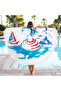 Anemoss Sailor Girl Round Beach Towel - 5