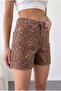Premium Series Leopard Patterned Jean Shorts