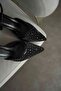Black Textile Fabric Stoned Women's Heeled Shoes Tr08Ms18A - 8