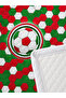 Green Red Fan Children's Room Single Pique Bedspread - 2