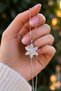 Special Boxed Women's Necklace - Baguette Stone Lotus White Fairy Tale Lotus Flower Women's Necklace - 3