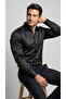 Men's Slim Fit Classic Satin Shirt Long Sleeve Modern Cut - 3