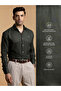 The Midnight Luxe – Black Easy Care Linen Shirt with Elegant Depth, Comfort Fit - 3