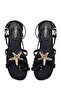 Women's Black Flip-Flop Sandals with Stones 26Sfe498718 - 5