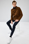 Enzo Men's Brown Shirt Collar Suede Leather Coat 24Sge652410 - 8