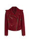 Ibiza Women's Burgundy Biker Suede Leather Jacket 26Sgd563710 - 2