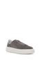 Men's Gray Lace-Up Thick Sole Sports Shoes, Suede Genuine Leather Sneaker 25Sfd612910 - 6