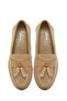 Women's Beige Suede Leather Shoes, Comfort Loafer 26Pfd150510 - 4