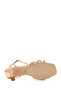 Women's Pink Ankle Buckle Stone Detailed Thin Heel Sandals 26Sfe3901Ts - 6
