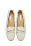 Women's Cream Tassel Shoes, Leather Loafer 26Pfd2903Ft - 4