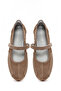 Women's Mink Banded Suede Shoes, Leather Ballerinas 26Pfd370410 - 5