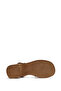 Women's Beige Ankle Buckle Thick Heeled Leather Sandals 26Sfd341518 - 6