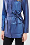 Anastasia Women's Navy Blue Metallic Leather Coat 24Sgd59431T - 5