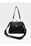 Black Women's Scholarship 4-Compartment Adjustable Cross Strap Soft Faux Leather Shoulder and Crossbody Bag - 2