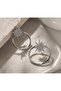 Zirconium Stone Brilliant Circle Sirius Modern Design Earrings - 2