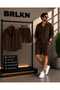 Men's Long Sleeve Shirt Shorts Ottoman Set