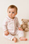 Baby Girl Bow Patterned Cotton Bottom Top Pajama Set - 4
