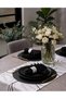 American Service Set, New Season, 6 Black Supla Napkins, 6 Black Napkins, 6 Napkin Rings and Runner Cover Black Knot Tk - 3
