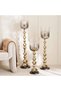 Craig Metal And Glass Floor Pillar Candle Holder 20.5x20.5x75.5cm - Gold - 4