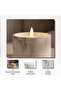 Marbella Led Marbled Votive Candle Dia7.8x5cm - White - 6