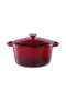 Glazura Enameled Cast Iron Cooking Pot 2l - Ombre Red - 5