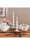 Altay Resin Shell Candle Holder 14x14x35.7cm - White - 4