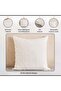 Kellan Linen Embroidery Down Feel Filled Cushion 50x50cm -ivory - 5