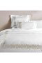 Hotel Glamour 300tc Embroidered 3-piece King Comforter Set 240x260cm - White/beige - 2