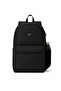 Unisex Black Waterproof Daily Backpack with Pocket - 2