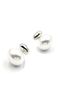 Oval Pearl Earrings - Silver