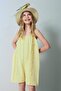 Ruffle Strap Above Knee Yellow Jumpsuit for Girls H7200A826Hs - 2