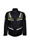 Motorcycle Coat Maxdura Fabric 4 Seasons Long Model Motor Coat Green