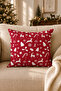 4-Piece Double-Sided Digital Printed Christmas New Year Pillow Case Throw Pillow Case – Zippered 43X43 cm - 4