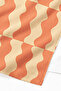 Wavy Striped Retro Beach Towel - Bohemian Orange Beige Quick Drying Towel Cover Pool Sea Bath - 3