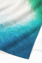Ocean Wave Themed Modern Beach Towel - Turquoise Green Marine Quick-Dry Microfiber Towel Coverlet - 3