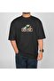 Grace Oversize Digital Printed Black T-Shirt - 2
