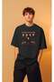 Code Orange Digital Print Oversize Black Unisex T-Shirt - 2
