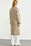 Shawl Collar Snap Fastener Long Knitwear Cardigan - Mink - Brown - 6