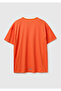Men's orange reflective printed logo crew neck t-shirt - 2